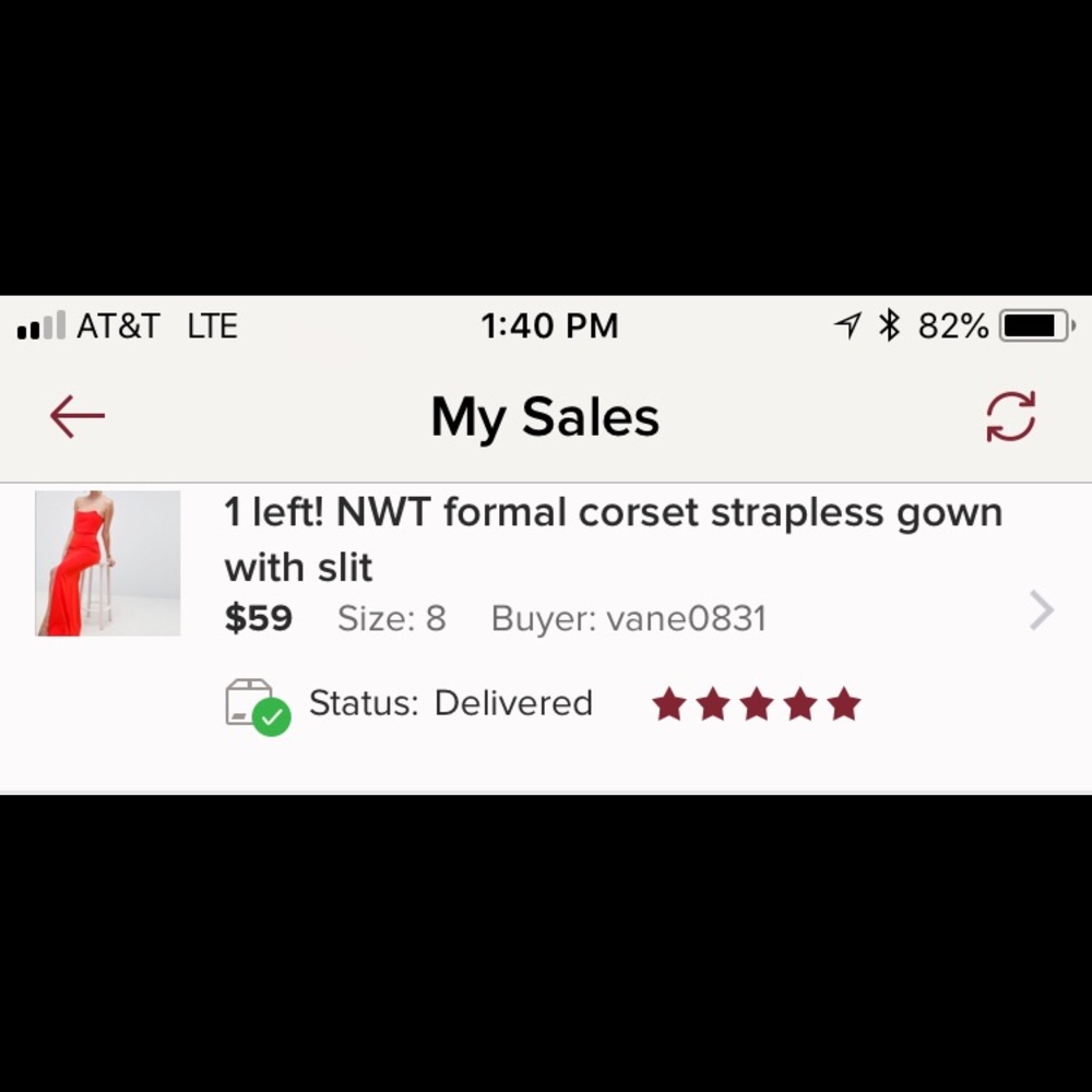 1 left! NWT formal corset strapless gown with slit - Picture 6 of 8